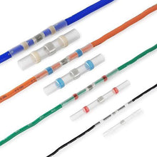 Load image into Gallery viewer, Waterproof Solder Wire Connectors - 50PCS - Heat Shrink Soldering Sleeve Terminals Insulated Waterproof Butt Wire Connectors Electrical Wire Soldered Terminals
