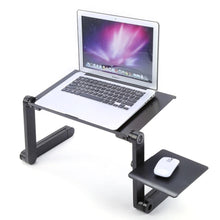 Load image into Gallery viewer, Aluminium Adjustable Ergonomic Standing Desk - Strong Built, Lightweight, Multi purpose: Breakfast Tray, Book, tablet, laptop holder
